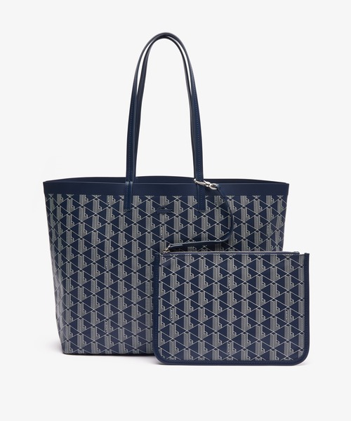 【LACOSTE】キャンバス トートバッグ ロゴ （レディース） ラコステ LACOSTE ヘリテージキャンバス プリントフロントトート