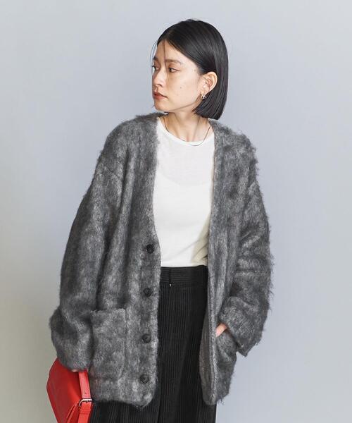 BEAUTY＆YOUTH UNITED ARROWS カーディガン シャギーニット Vネック