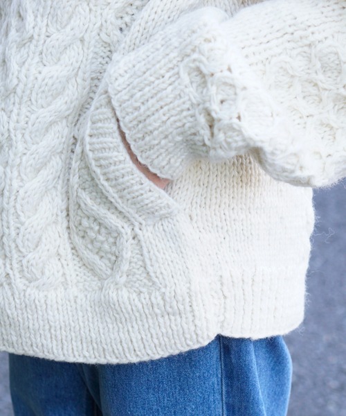 HARVESTY ニット セーター / ハーベスティ CABLE KNIT PULLOVER