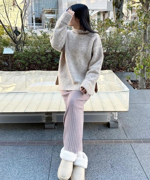 ニット セーター メランジハイネックニット レディース ROOP TOKYO ニット セーター メランジニットハイネック セーター