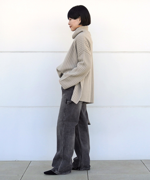 美品　HAIKURE ハイクル　ワイドデニム パンツ AP STUDIO ワイドパンツ ジーンズ デニム デニムパンツ 「HAIKURE