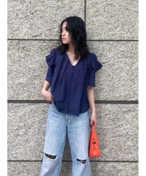 MOUSSY ジーンズ デニム デニムパンツ HW CRASH LOOSE STRAIGHT