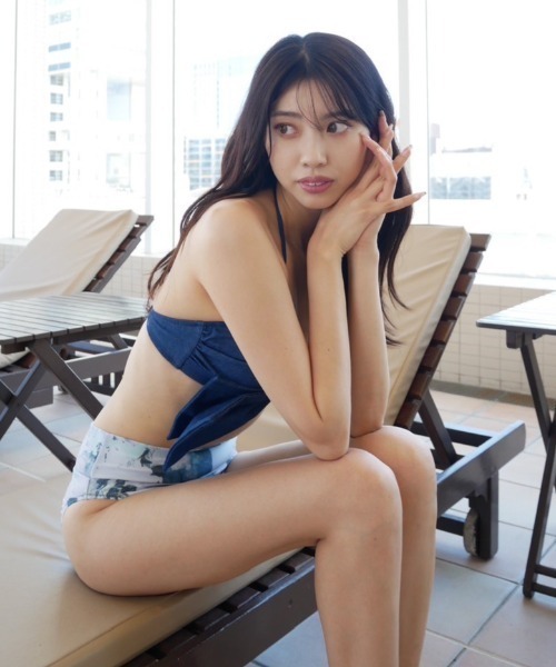 rienda 今季　デニムビキニ　水着 rienda | リボンdenim バンドゥカップ bikini (すべて ) |SHEL