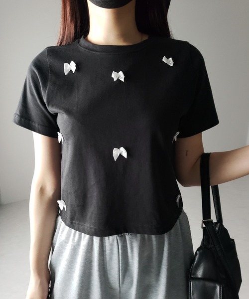 me+em select tシャツ 「 4color 」ミニリボンバレエコア