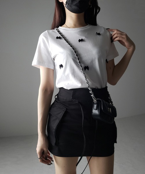 me+em select tシャツ 「 4color 」ミニリボンバレエコア
