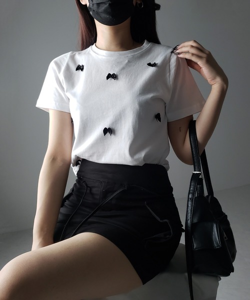 me+em select tシャツ 「 4color 」ミニリボンバレエコア