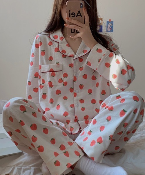 パジャマ ルームウェア RETRO MULTI DESIGN ROOM WEAR レディース