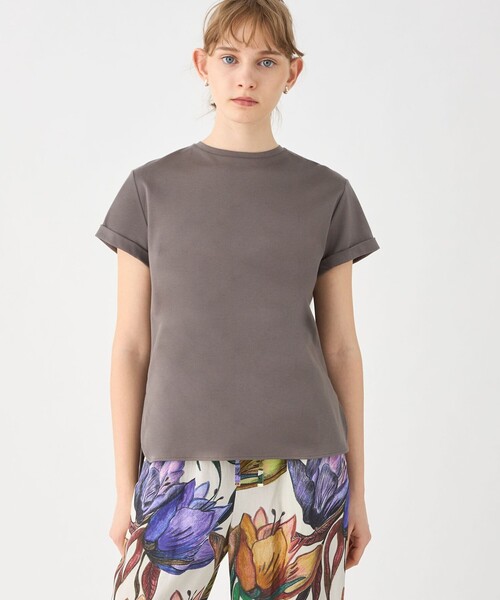 BALLSEY◆24SS/スビンコットンスムースロングプル半袖カットソー/S/コットン/WHT/無地/11-03-42-0 Ballsey tシャツ スビンコットンスムース ロングプルオーバー