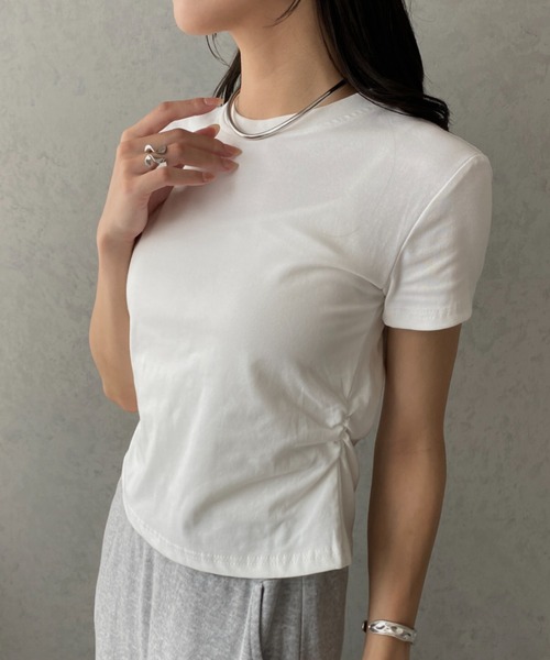 tシャツ 半袖 サイドシャーリングTシャツ レディース : ZOZOTOWN Yahoo