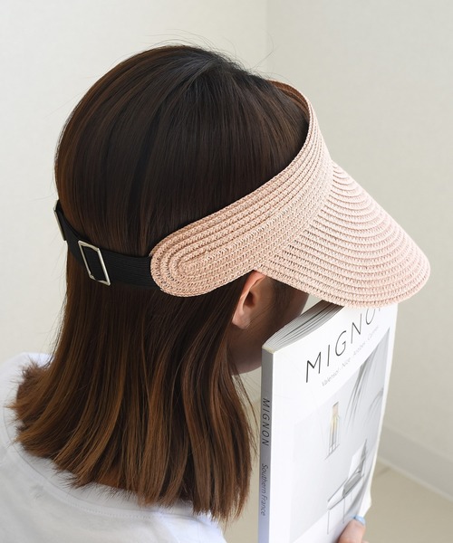 DAY CLOSET サンバイザー 「UPF50+」レディース 折りたためる麦わら