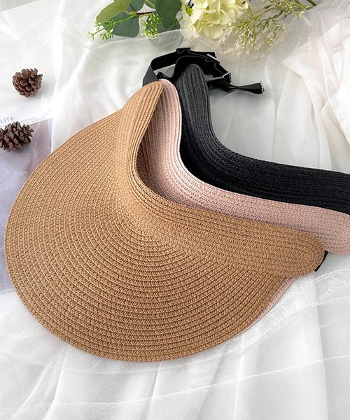 DAY CLOSET サンバイザー 「UPF50+」レディース 折りたためる麦わら