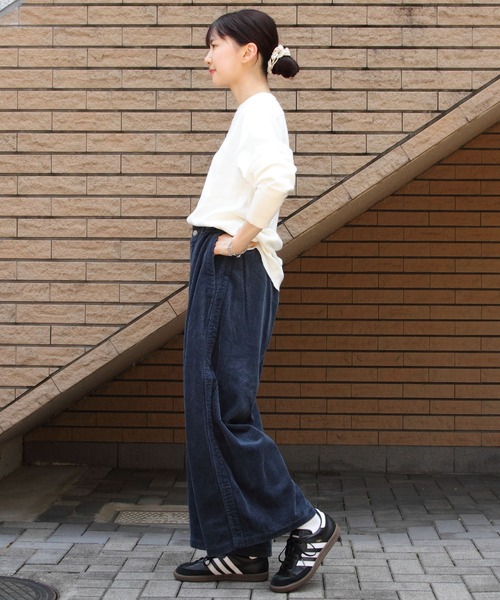 MEYAME パンツ MEYAME/メヤメ コーデュロイサイドラインワイドパンツ 