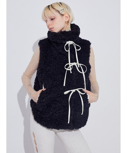 Synthetic Fur Lace-up Cardigan sorin ソリン SORIN（ソリン ）の「Synthetic Fur Lace-up Cardigan（その他