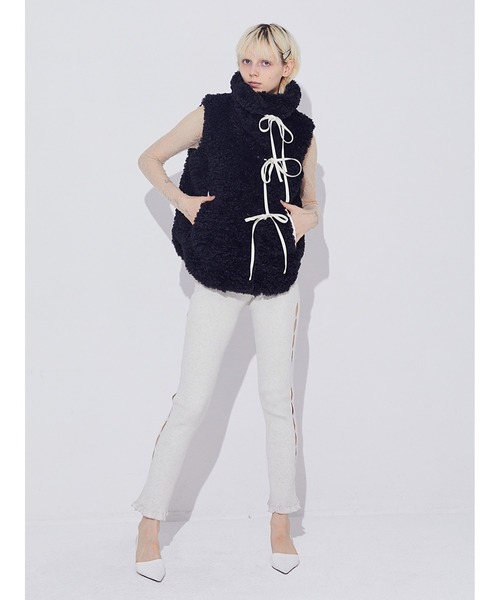 SORIN（ソリン） コート アウター Synthetic Fur Lace-up Vest