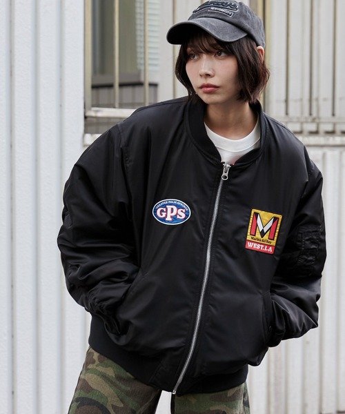 WEGO ma1 ma-1 WEGO/パテッドワッペンMA-1 メンズ レディース
