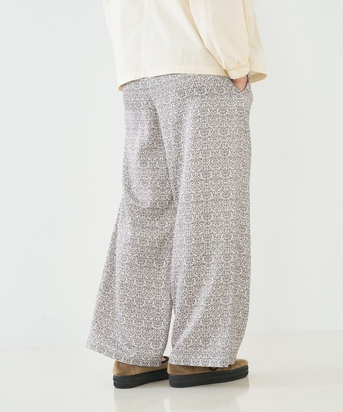 collex（コレックス） パンツ ダマスク柄プリントパンツ レディース