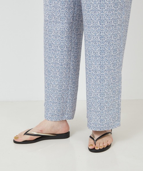 collex（コレックス） パンツ ダマスク柄プリントパンツ レディース