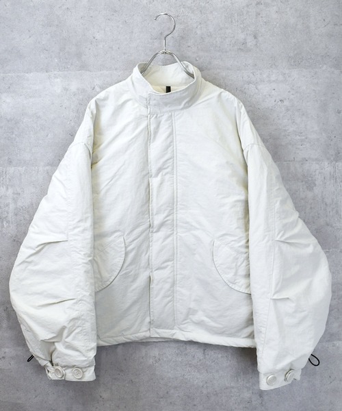 ブルゾン アウター stand collar nylon short mods coat/スタンド