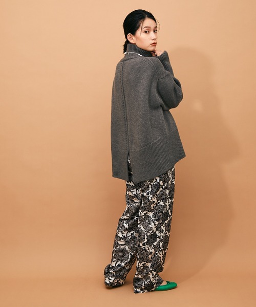 「ADAM ET ROPE'」 長袖ニット FREE チャコールグレー レディース ADAM ET ROPE' 「ADAM ROPE'」 長袖ニット FREE