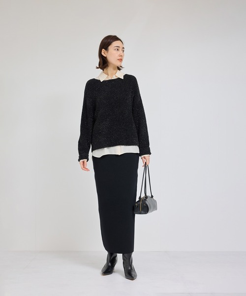 新品未使用タグ付き　ROPE ラメフリンジボートネックニット ROPE' ニット セーター ラメフリンジボートネックニット