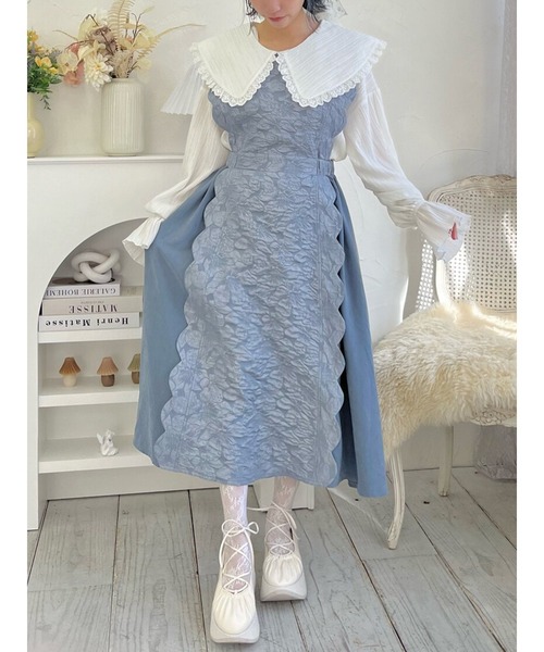 merry jenny（メリージェニー） ワンピース スカラップコンビ