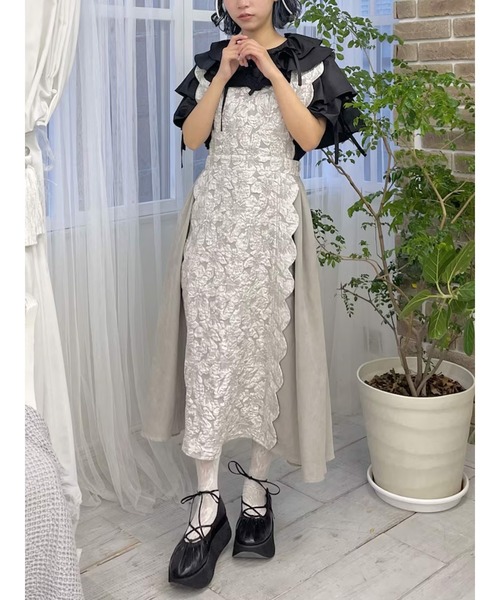 merry jenny（メリージェニー） ワンピース スカラップコンビ