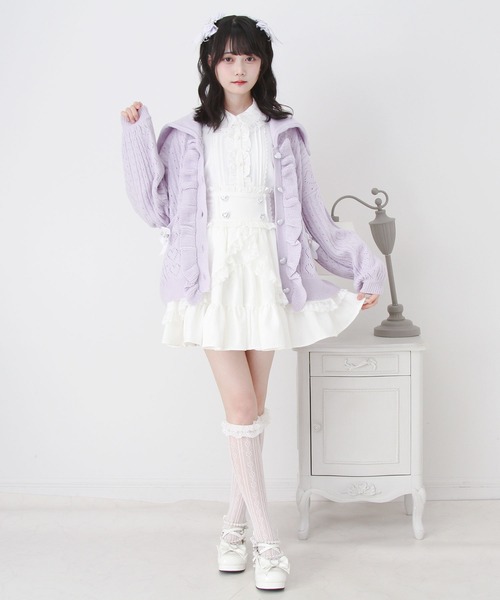DearMyLove カーディガン セーラ襟フリルカーディガン レディース