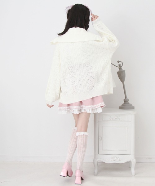 DearMyLove カーディガン セーラ襟フリルカーディガン レディース