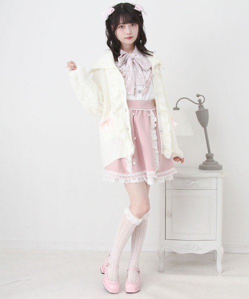 DearMyLove カーディガン セーラ襟フリルカーディガン レディース