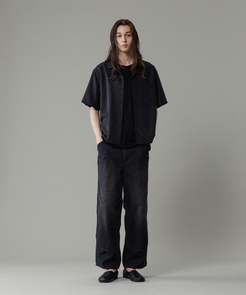 DoubleRL ブラックフェードダックパンツ ADAM ET ROPE' パンツ フェード ダック ダブルニー ワイド