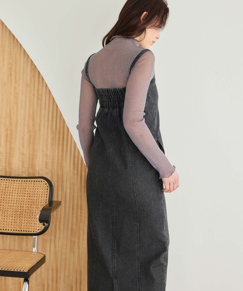 elu.デニムワンピース タグあり DAY CLOSET ワンピース レディース セパレート風デニム