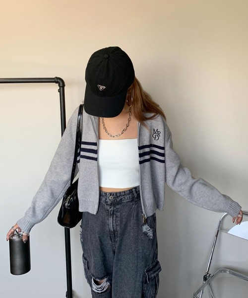 「non-hedge」 ニットカーディガン FREE アイボリー レディース_画像3