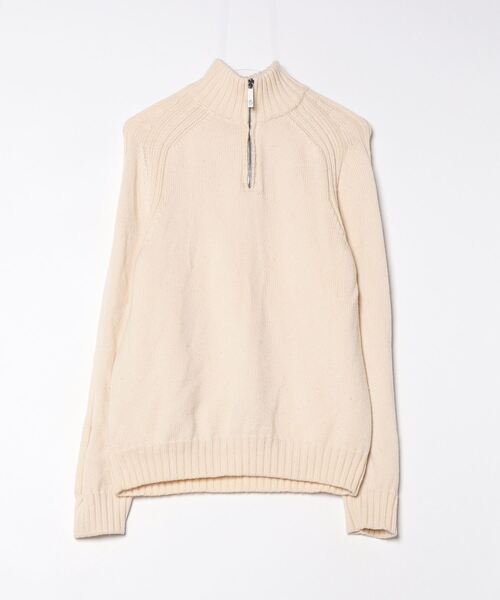 【24年モデル 極美品】 MONCLER ニット 刺繍ロゴ マグリア ベージュ MONCLER（モンクレール） 長袖ニット M ホワイト レディース