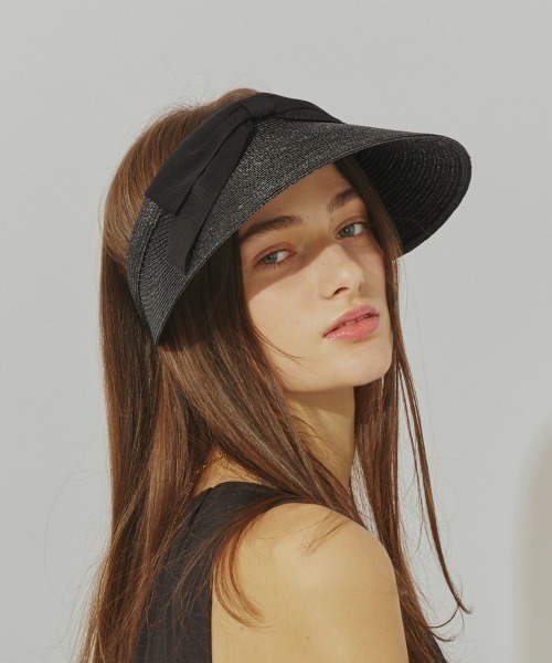 Chapeau d' O サンバイザー Front Ribbon MUGI Visor