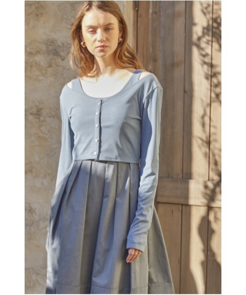 カーディガン Rosalia cardigan リブカーディガン レディース