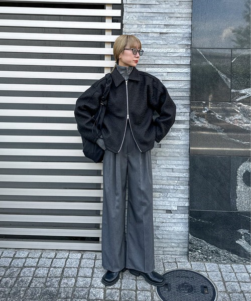 「feepur」 ブルゾン MEDIUM ブラック レディース_画像3