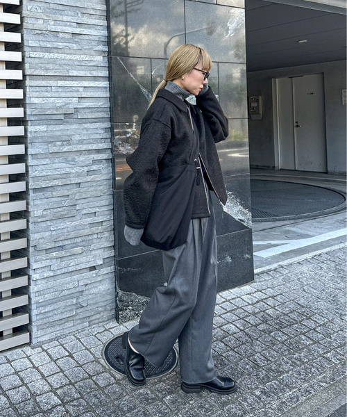 「feepur」 ブルゾン MEDIUM ブラック レディース_画像7