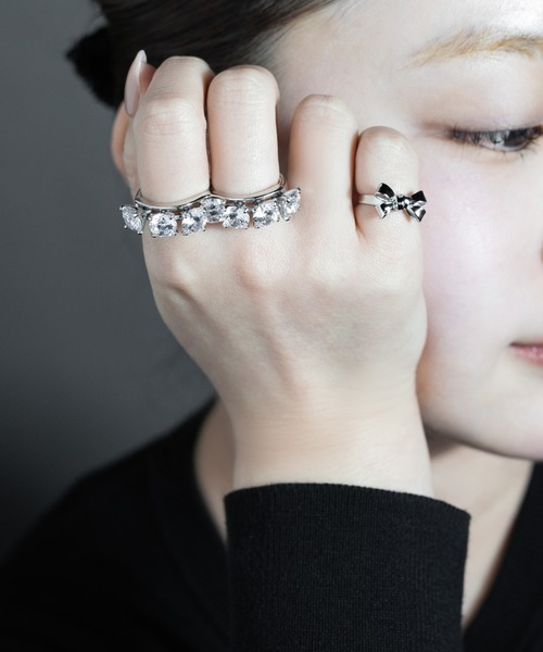 指輪 リング プチリボンピンキー/25SS/レディース メンズ レディースの画像