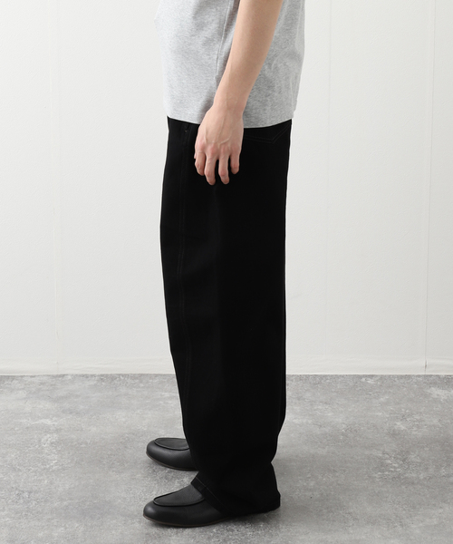 ルメール　lemaire ワイドパンツ　スラックス ルメール LEMAIRE ワイドパンツ 厚手のウールカシミア ダーク