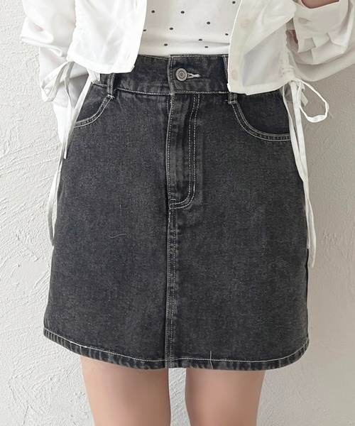 apres jour（アプレジュール） デニムスカート 「6色展開」デニムミニ