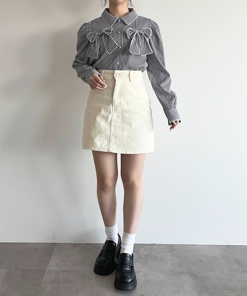 アルビ A BATHING APE デニムスカート２枚 セール】デニムレースアップスカート（デニムスカート）｜Sibra