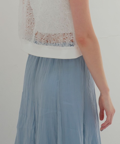 DRESSLAVE（ドレスレイブ） スカート sheer linen winkle skirt(シアー