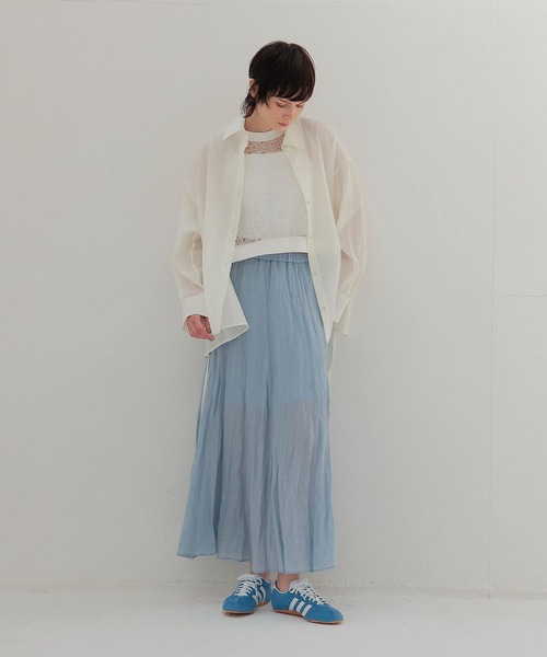DRESSLAVE（ドレスレイブ） スカート sheer linen winkle skirt(シアー
