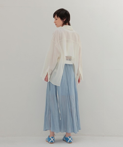 DRESSLAVE（ドレスレイブ） スカート sheer linen winkle skirt(シアー
