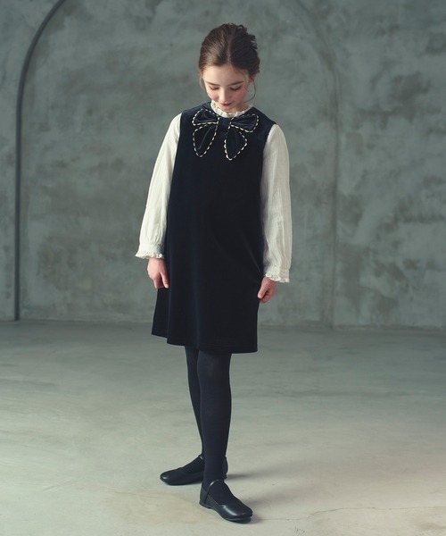 DRESCCO ドレスコのワンピースとヘアアクセサリ ドットワンピース