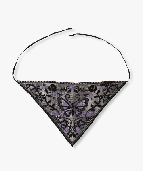 ANNA SUI ストール マフラー コットン三角ニットレースストール