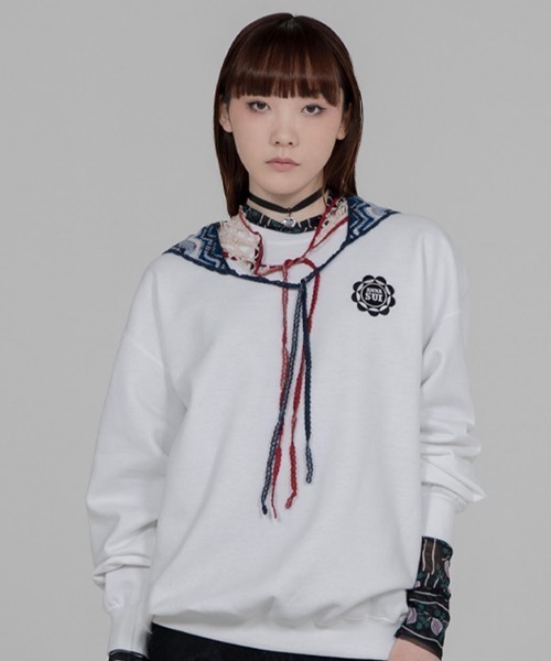 ANNA SUI ストール マフラー コットン三角ニットレースストール