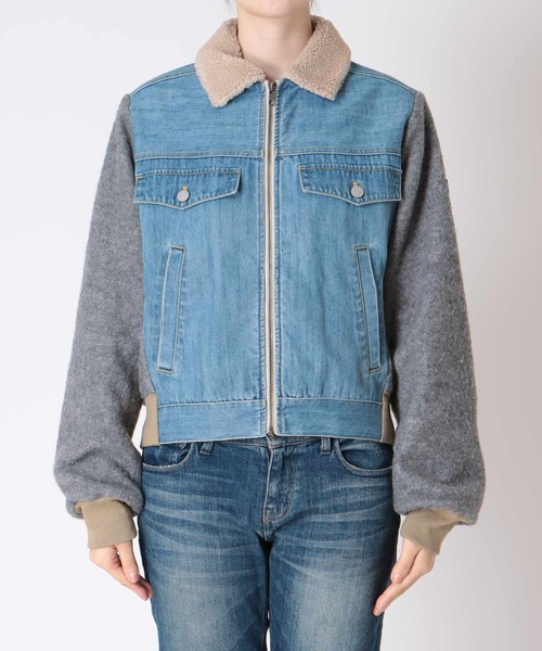 blanc basque（ブランバスク） ブルゾン アウター デニム×ジャージー