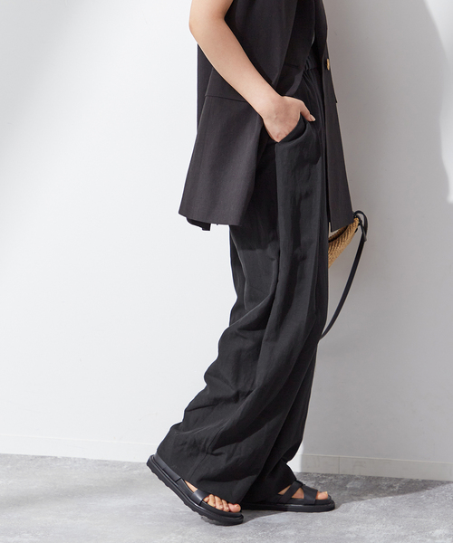 ♡麻　JOURNAL STANDARD Ｌ’ESSAGE♡ journal standard L'essage スラックス パンツ 「追加」綿麻