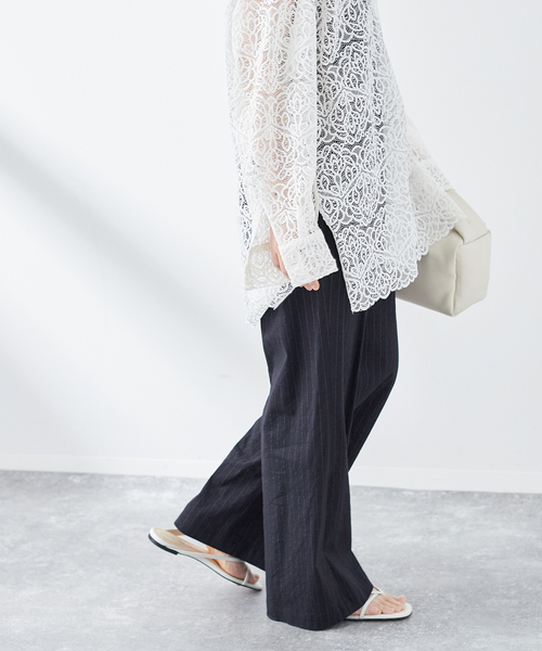 ♡麻　JOURNAL STANDARD Ｌ’ESSAGE♡ journal standard L'essage スラックス パンツ 「追加」綿麻